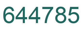Number 644785 green image
