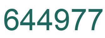 Number 644977 green image