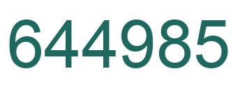 Number 644985 green image