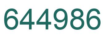 Number 644986 green image
