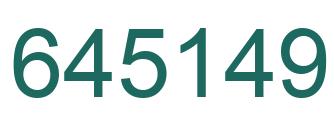 Number 645149 green image