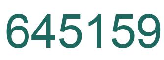 Number 645159 green image