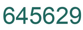 Number 645629 green image