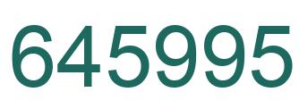 Number 645995 green image