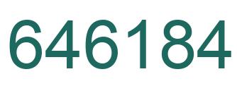 Number 646184 green image