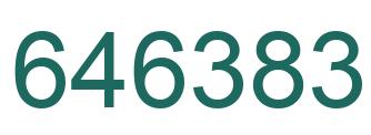 Number 646383 green image