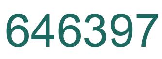 Número 646397 imagen verde