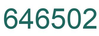 Number 646502 green image
