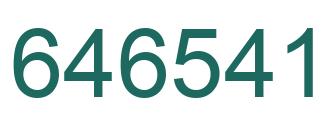 Number 646541 green image