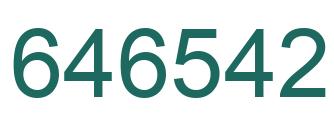 Number 646542 green image