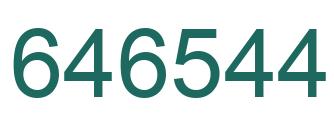 Number 646544 green image