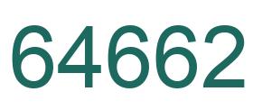 Zahl 64662 grün bild