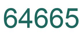 Zahl 64665 grün bild