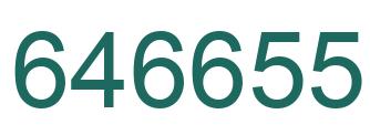 Number 646655 green image