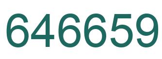 Number 646659 green image