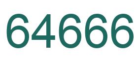 Zahl 64666 grün bild