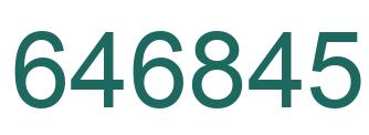 Number 646845 green image