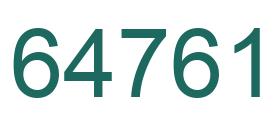 Número 64761 imagen verde
