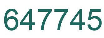 Número 647745 imagen verde