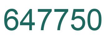 Número 647750 imagen verde