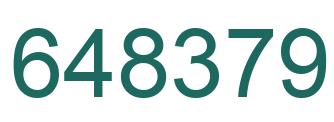 Number 648379 green image