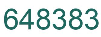 Number 648383 green image