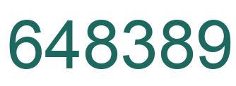 Number 648389 green image