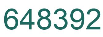 Number 648392 green image