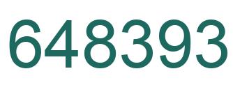 Number 648393 green image