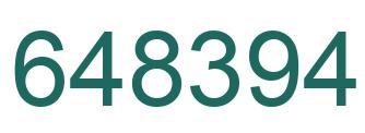 Number 648394 green image
