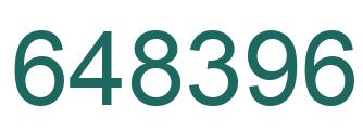 Number 648396 green image