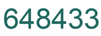Number 648433 green image