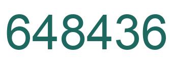 Number 648436 green image