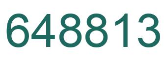 Number 648813 green image