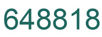 Number 648818 green image