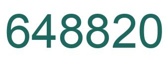 Number 648820 green image