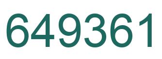 Número 649361 imagen verde