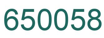 Number 650058 green image