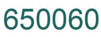 Number 650060 green image