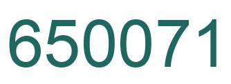 Número 650071 imagen verde