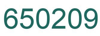 Number 650209 green image