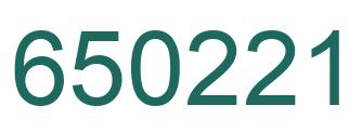 Number 650221 green image