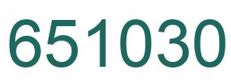 Number 651030 green image