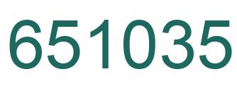 Number 651035 green image