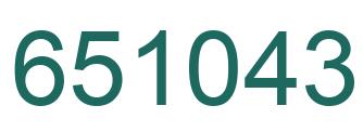 Number 651043 green image