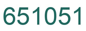 Number 651051 green image