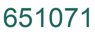 Number 651071 green image
