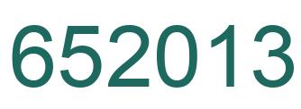 Number 652013 green image