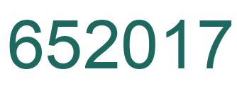 Number 652017 green image