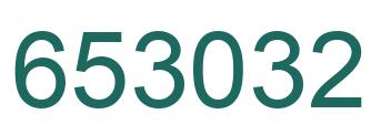 Number 653032 green image